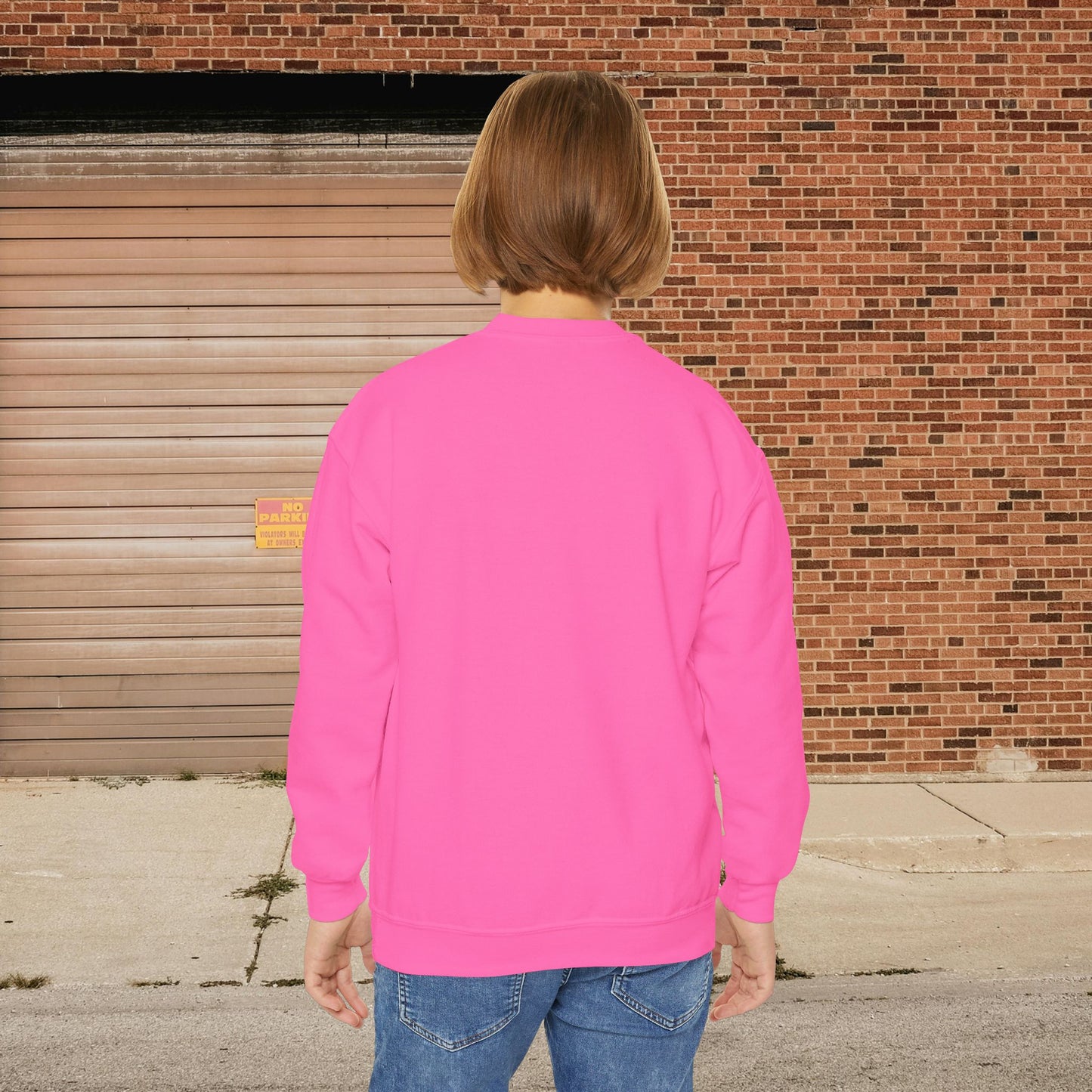 Sun's Out, Tongue's Out Custom Youth Crewneck Sweatshirt