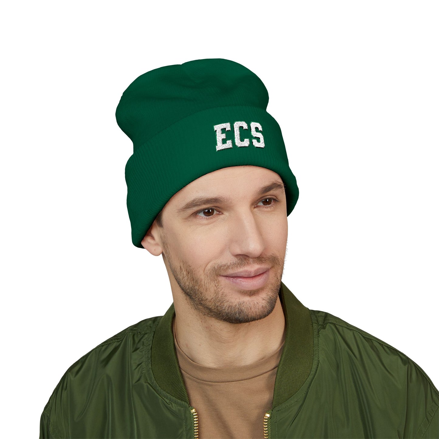 ECS Embroidered Classic Cuffed Beanie