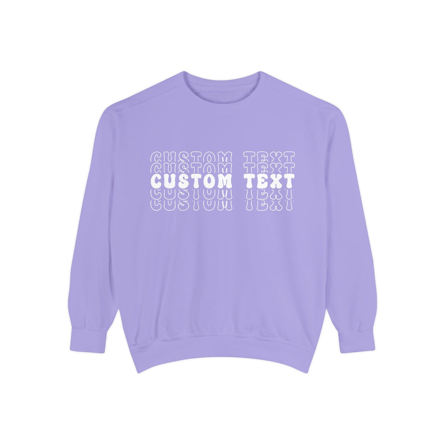 Customizable Stacked Text Design Sweatshirt