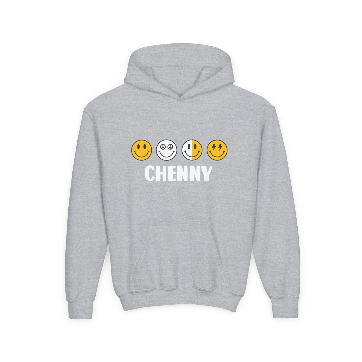 Custom Emoji Line Youth Hooded Sweatshirt
