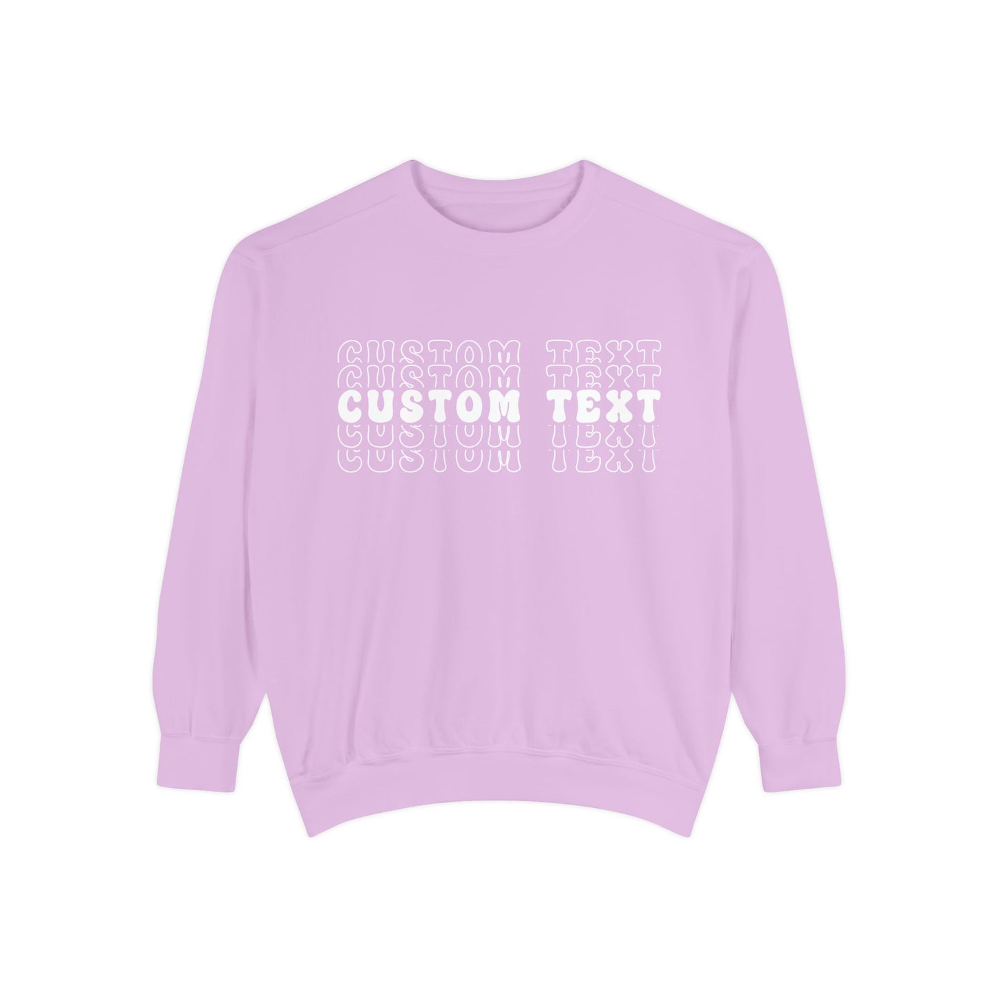 Customizable Stacked Text Design Sweatshirt