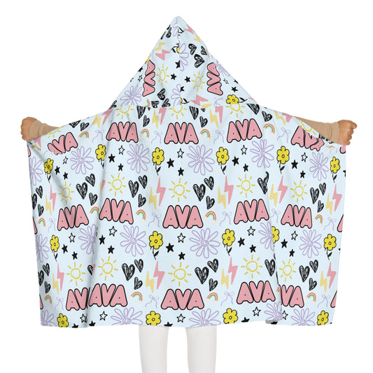 Kids Hooded Towel with Custom Name - Personalized Beach or Bath Towel