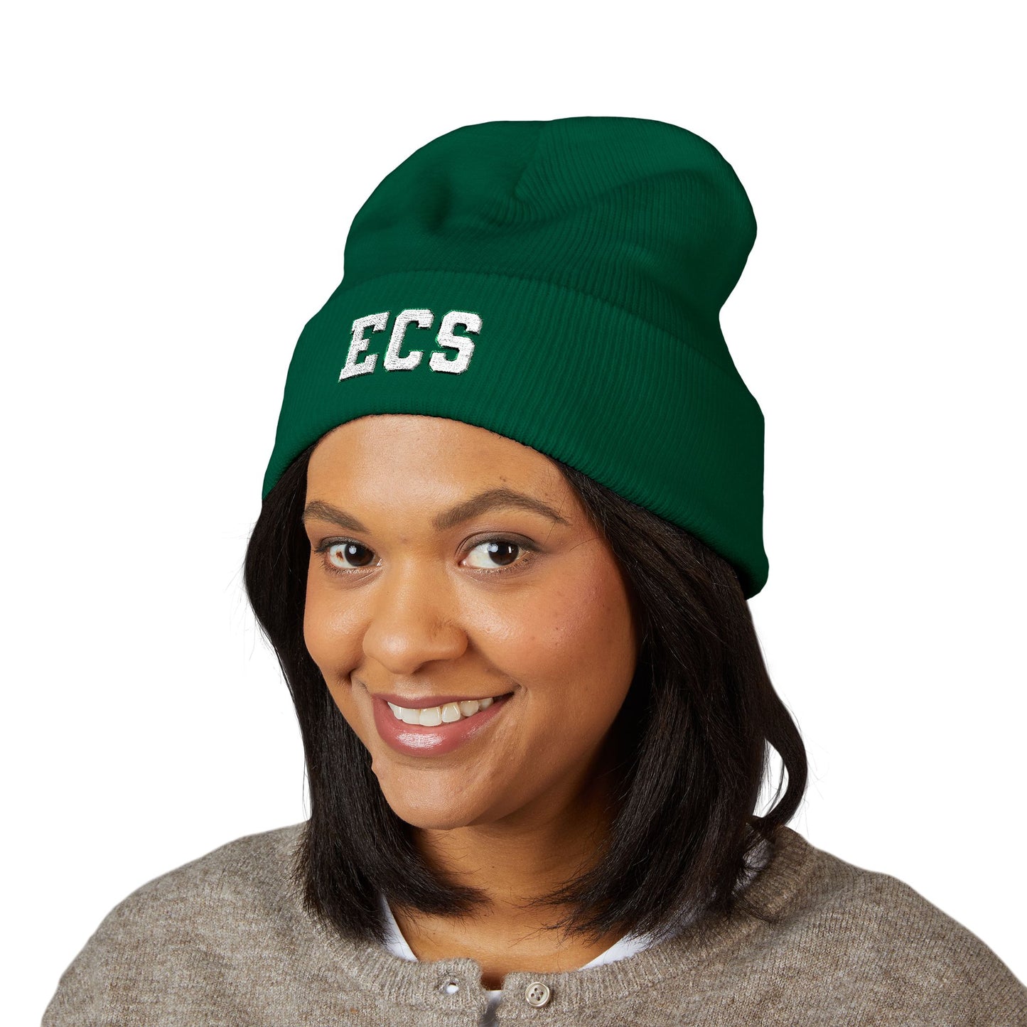 ECS Embroidered Classic Cuffed Beanie