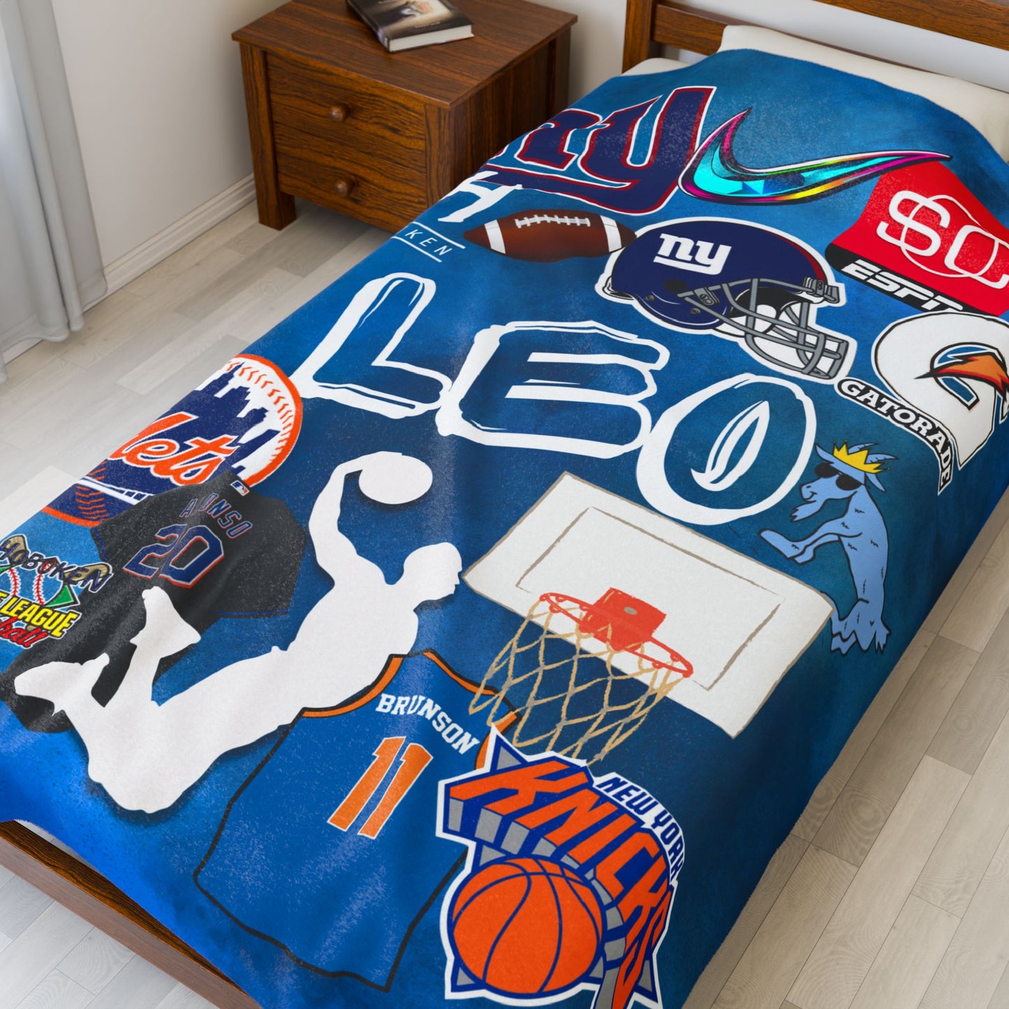 Favorite Things Personalized Blanket – Custom Collage with Photos, Hobbies, and Name