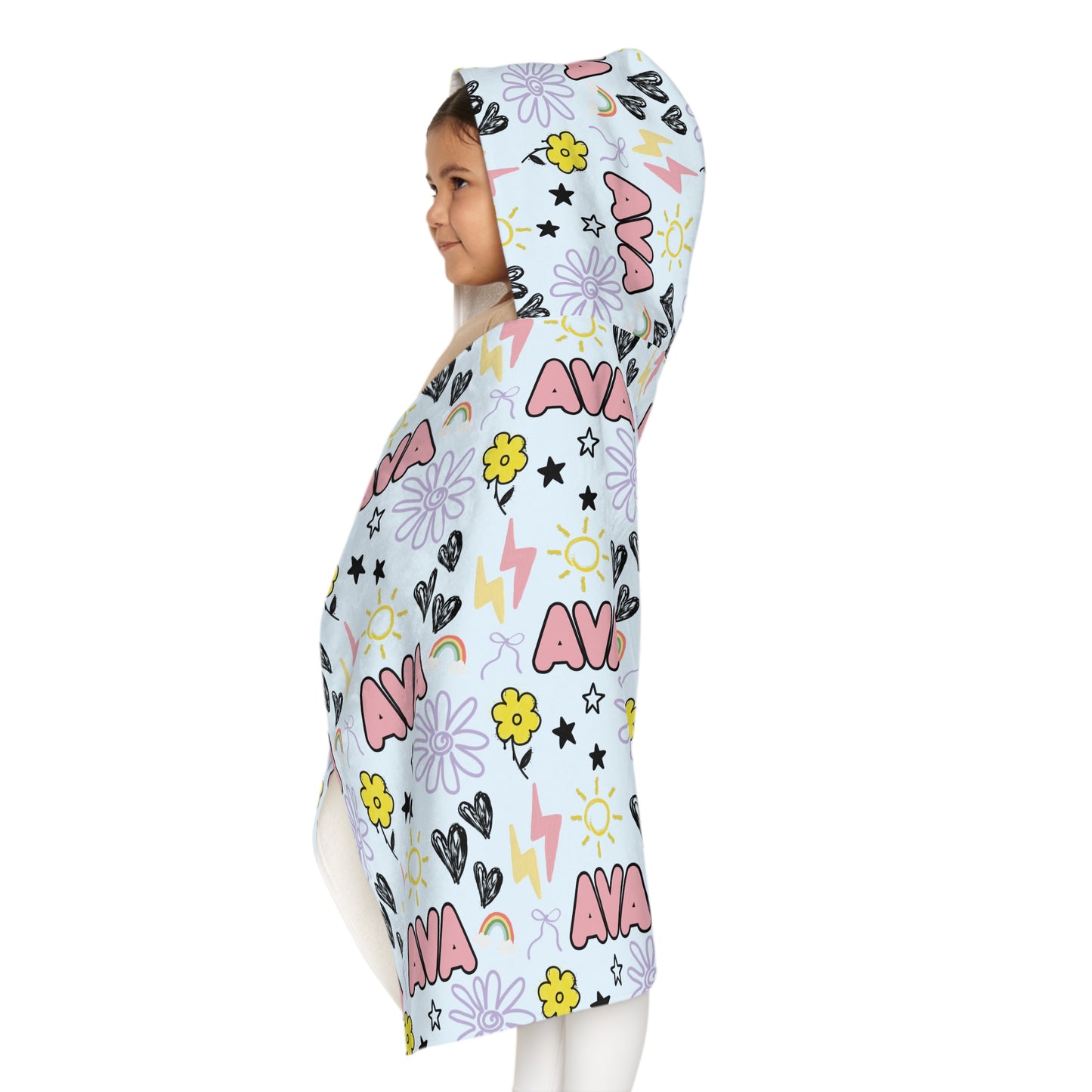 Kids Hooded Towel with Custom Name - Personalized Beach or Bath Towel