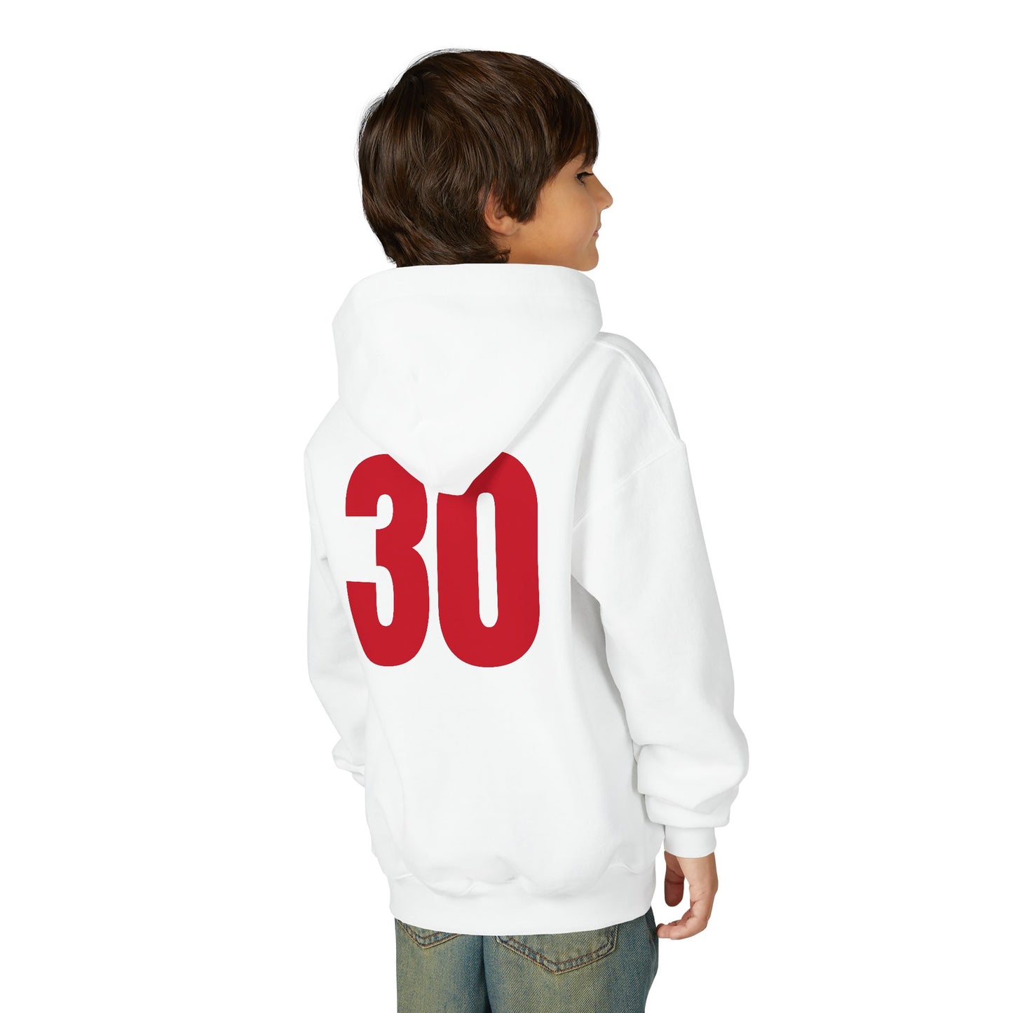 Custom Team Logo Rainbow Drip Youth Hoodie