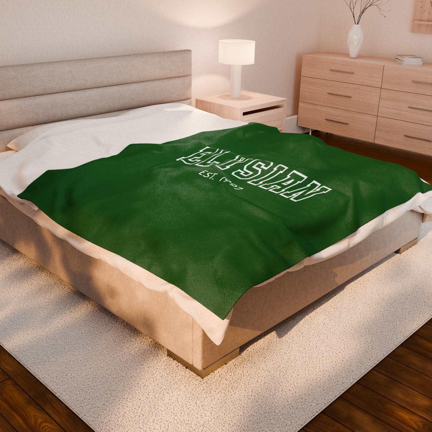 Elysian Velveteen Plush Blanket — Cozy College-Style