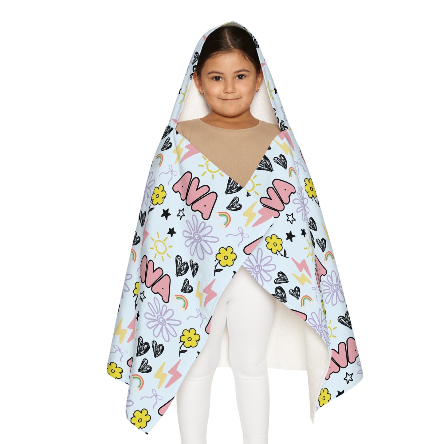 Kids Hooded Towel with Custom Name - Personalized Beach or Bath Towel