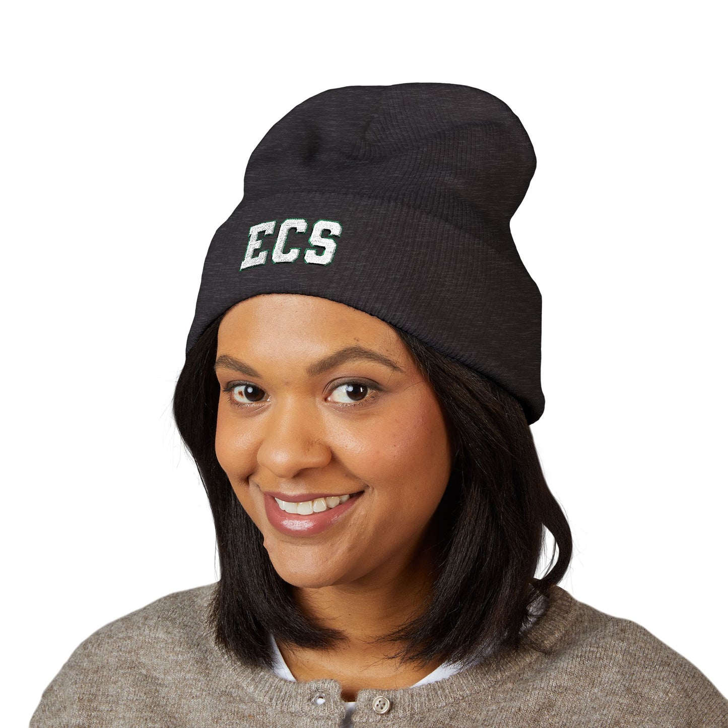 ECS Embroidered Classic Cuffed Beanie