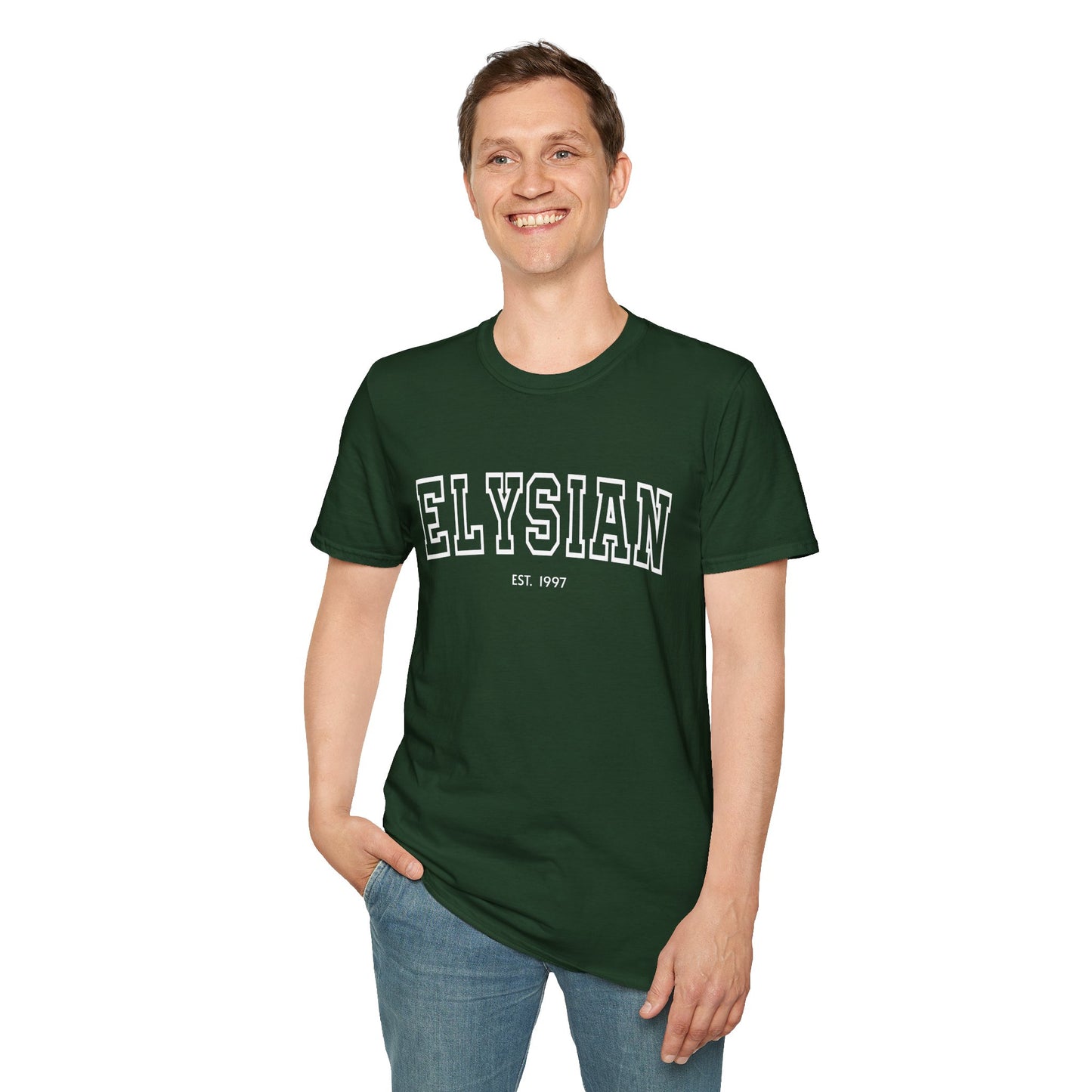 Adult Collegiate Elysian Softstyle Tee