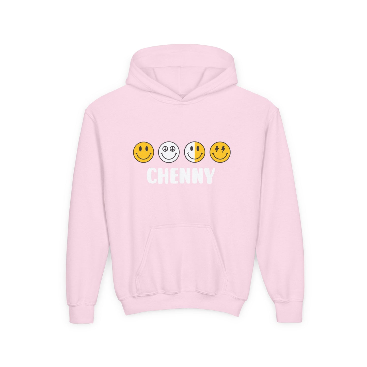 Custom Emoji Line Youth Hooded Sweatshirt
