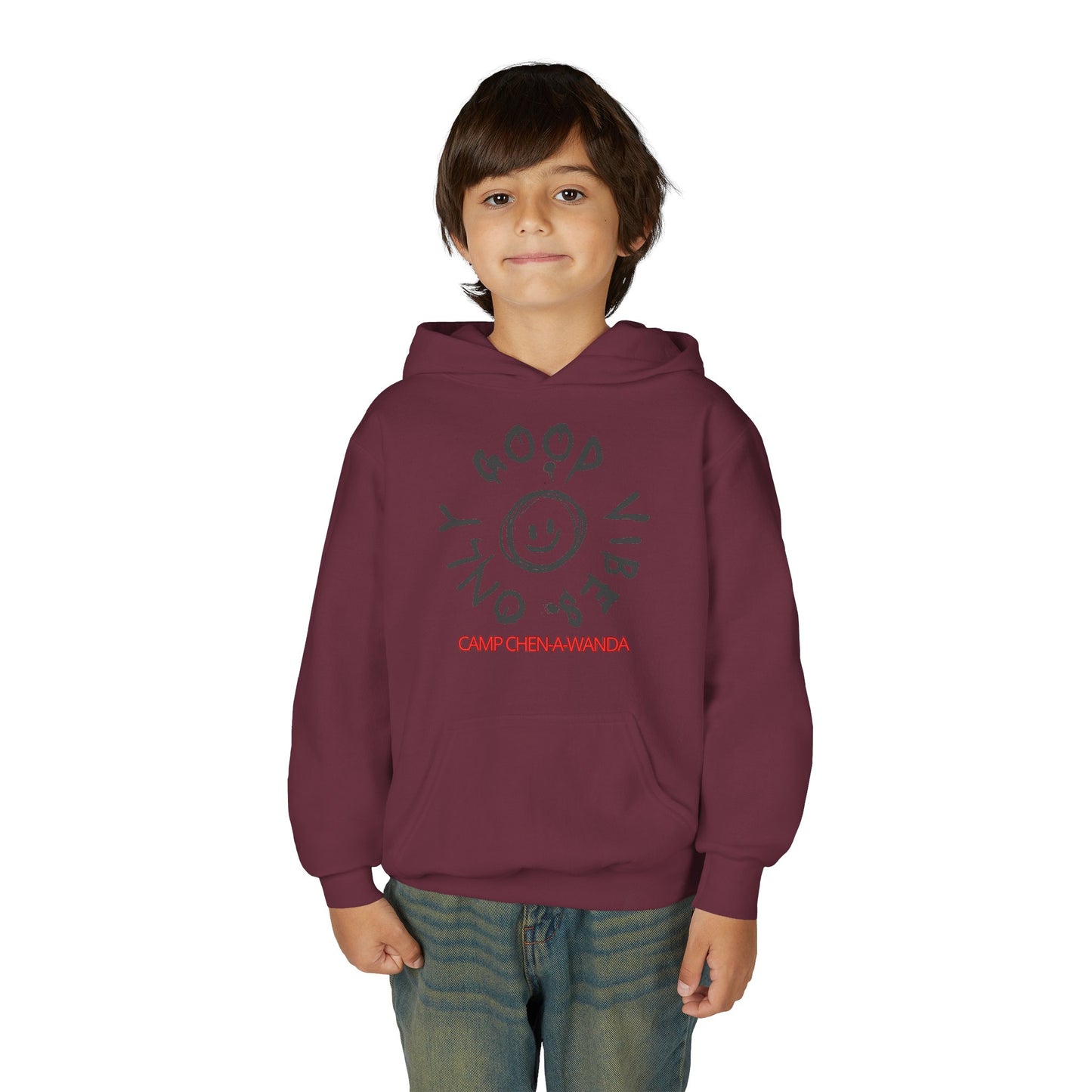 Good Vibes Graffiti Custom Youth Hooded Sweatshirt