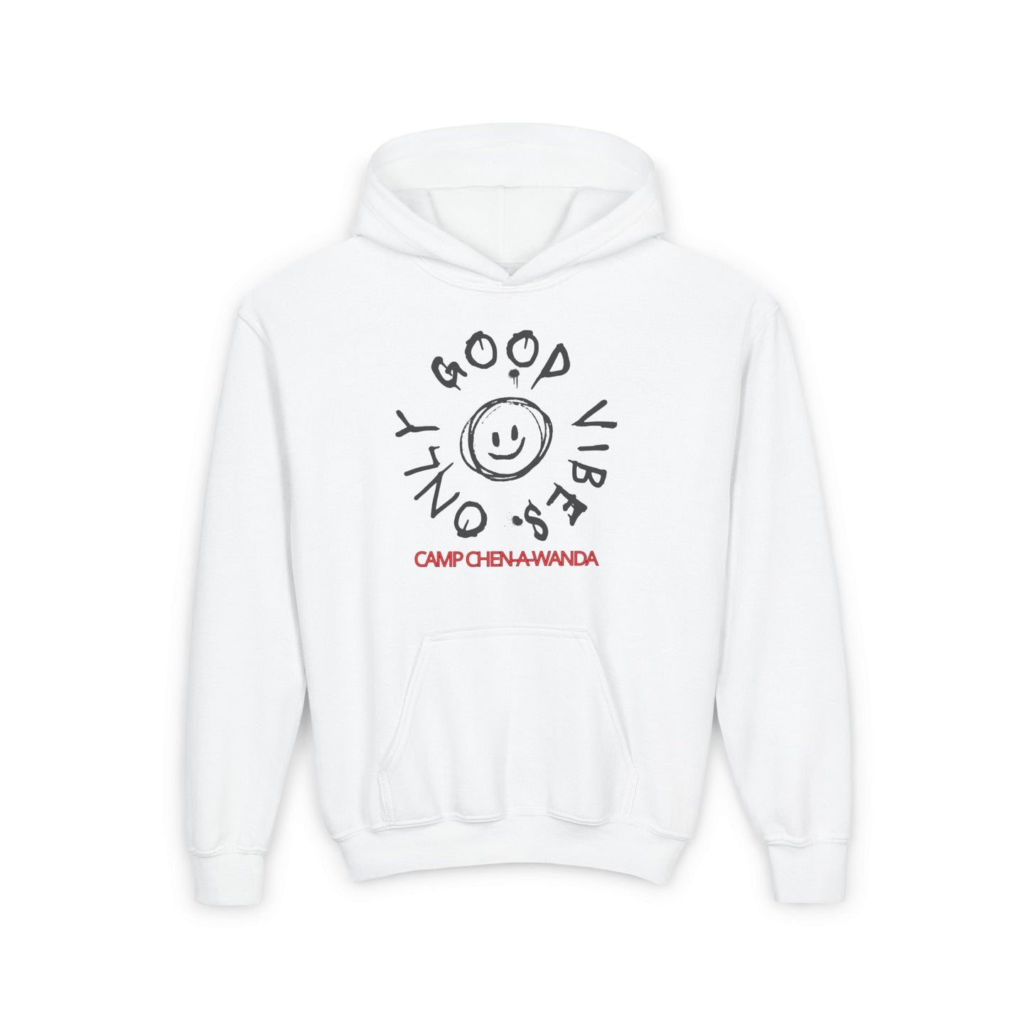 Good Vibes Graffiti Custom Youth Hooded Sweatshirt