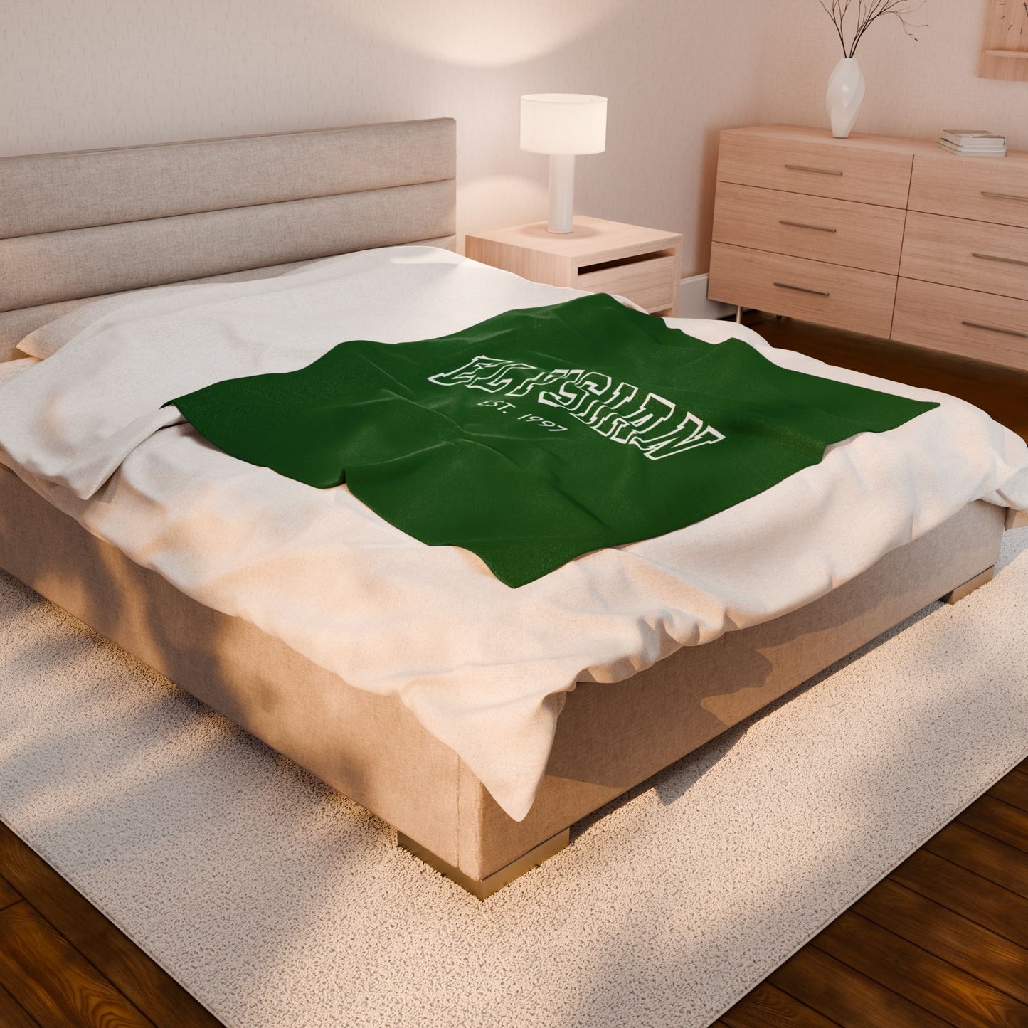 Elysian Velveteen Plush Blanket — Cozy College-Style