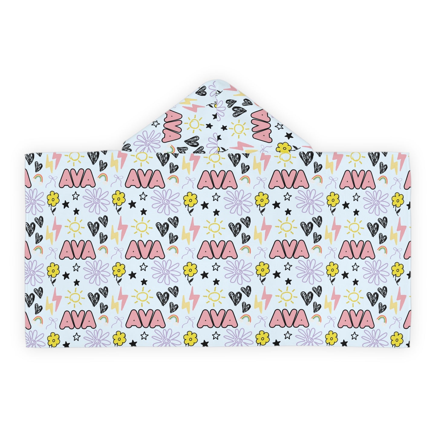 Kids Hooded Towel with Custom Name - Personalized Beach or Bath Towel