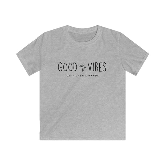 Good Vibes Simple Palm Custom School Kids Tee, Personalized Team Shirt, Kids T-Shirt, Children's Top, Youth Clothing, Customizable Tee, Cute