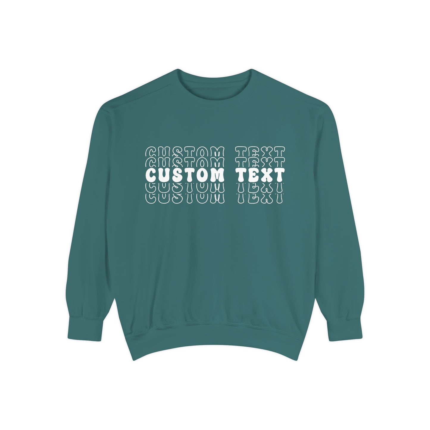 Customizable Stacked Text Design Sweatshirt