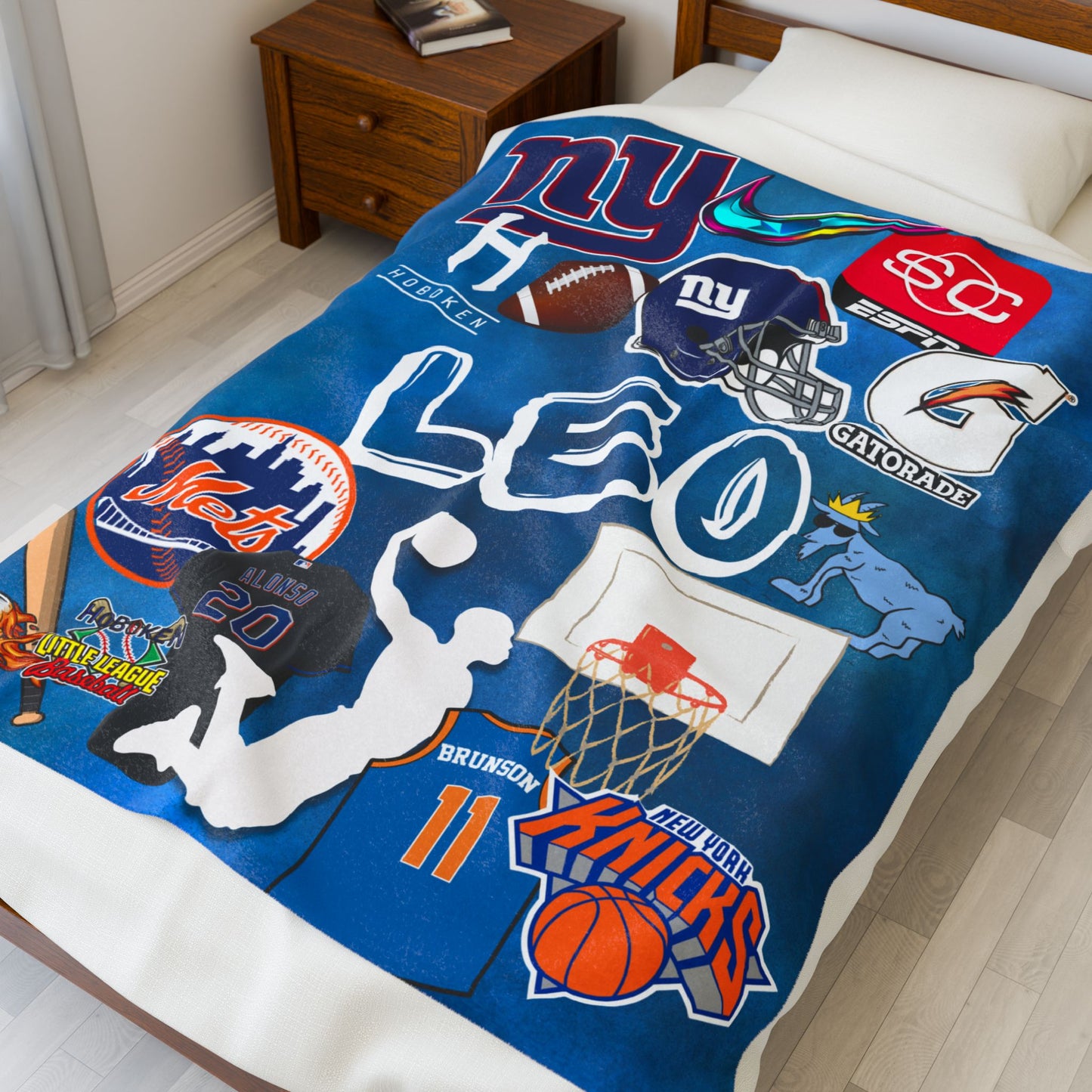 Favorite Things Personalized Blanket – Custom Collage with Photos, Hobbies, and Name