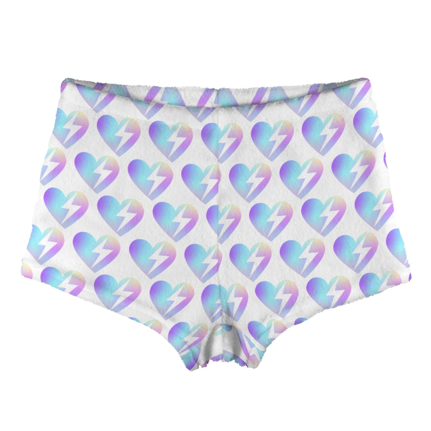 Personalized Lightning Heart Lounge Shorts | Custom Text Pajama Shorts