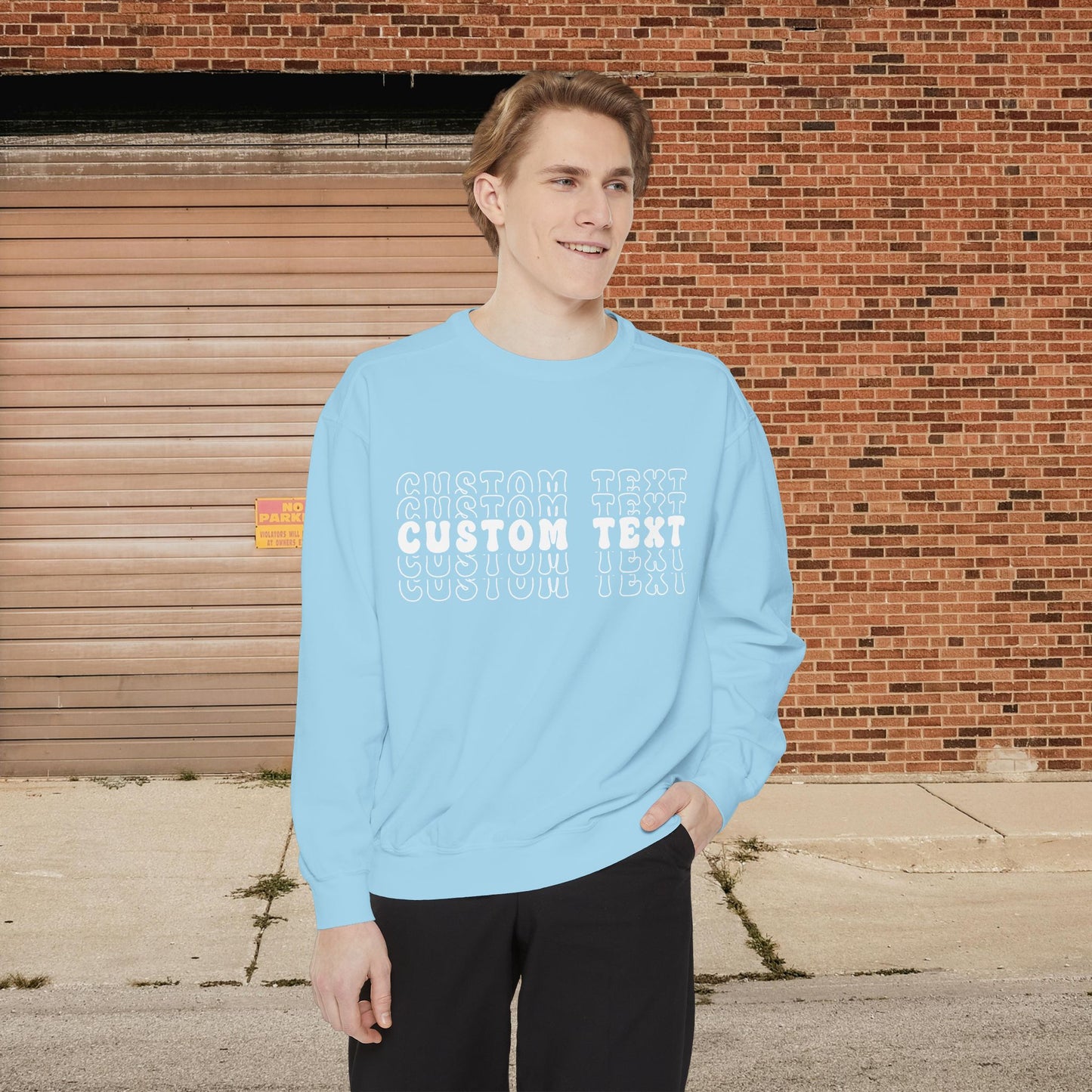 Customizable Stacked Text Design Sweatshirt