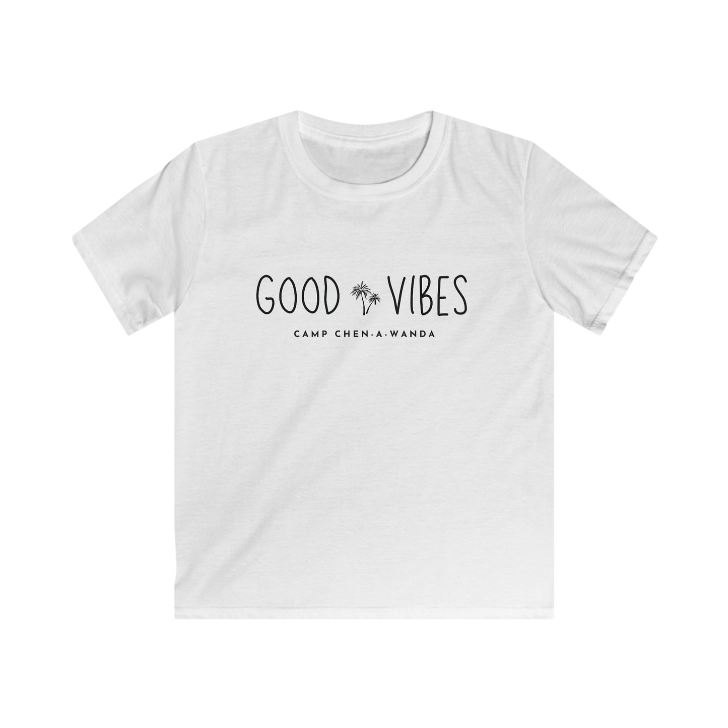 Good Vibes Simple Palm Custom School Kids Tee, Personalized Team Shirt, Kids T-Shirt, Children's Top, Youth Clothing, Customizable Tee, Cute