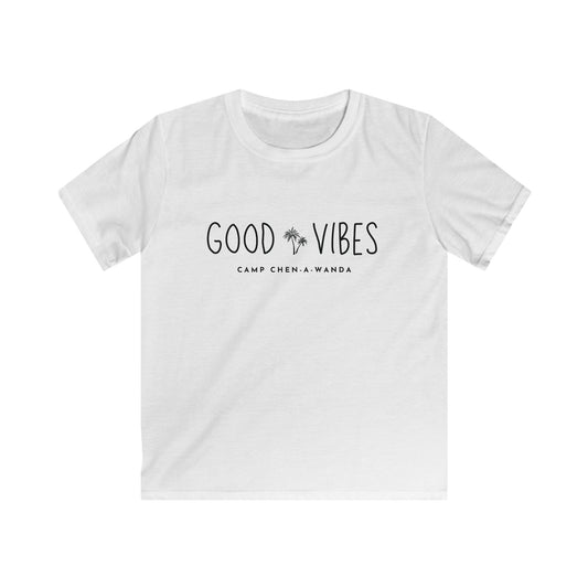 Good Vibes Simple Palm Custom School Kids Tee, Personalized Team Shirt, Kids T-Shirt, Children's Top, Youth Clothing, Customizable Tee, Cute