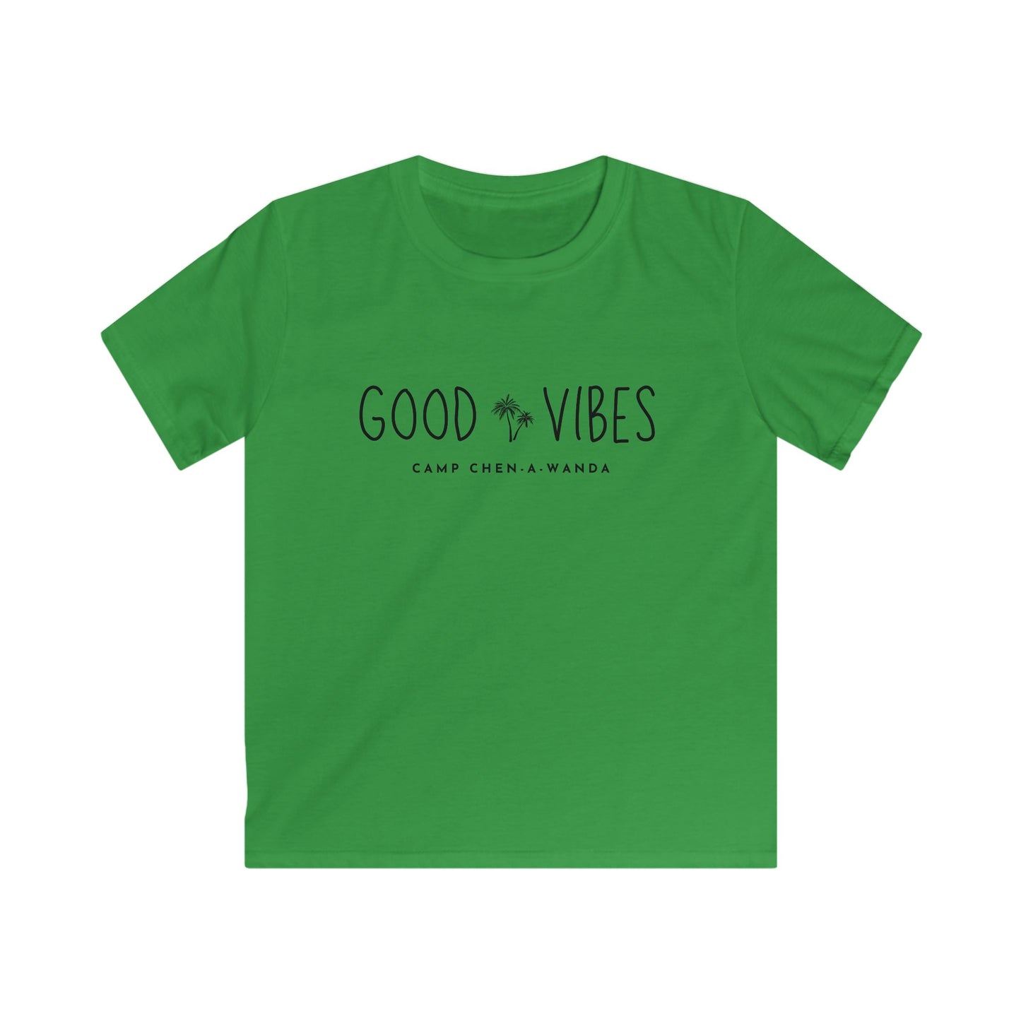 Good Vibes Simple Palm Custom School Kids Tee, Personalized Team Shirt, Kids T-Shirt, Children's Top, Youth Clothing, Customizable Tee, Cute