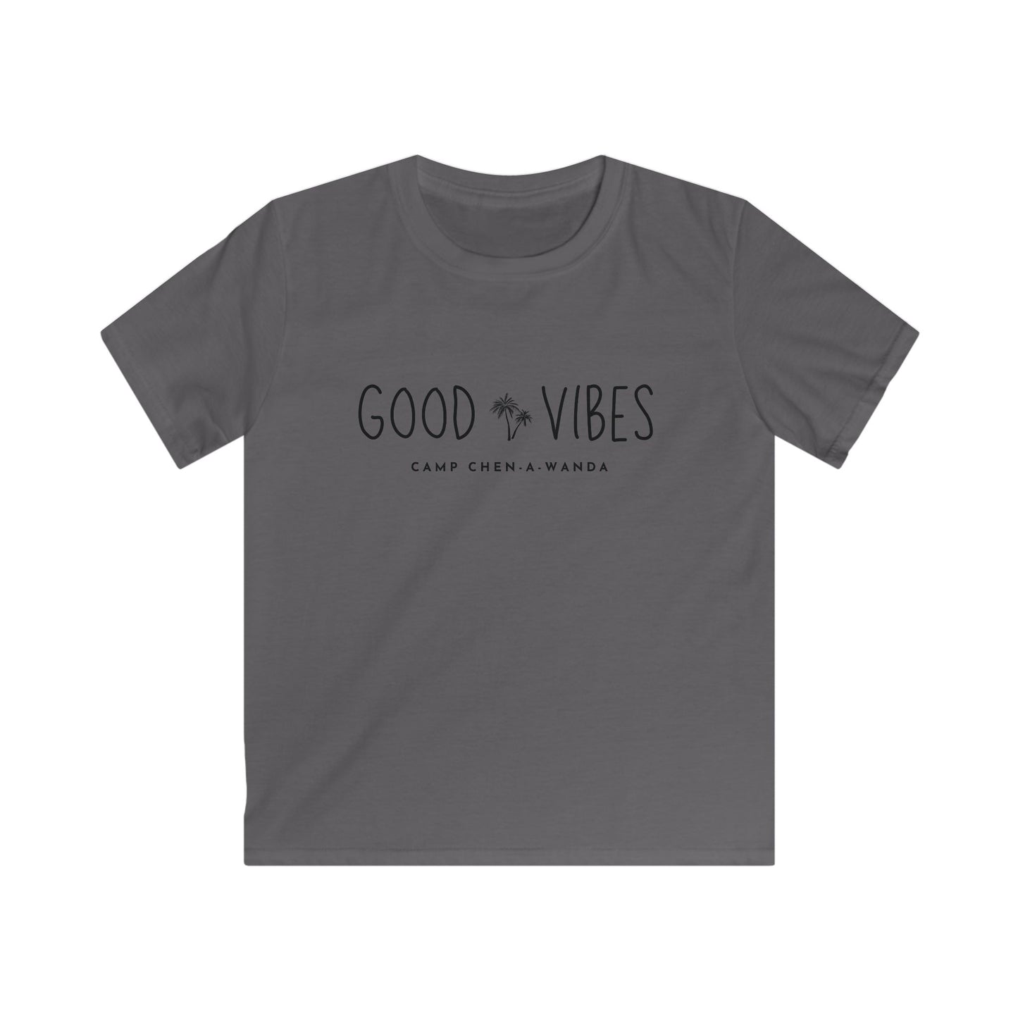Good Vibes Simple Palm Custom School Kids Tee, Personalized Team Shirt, Kids T-Shirt, Children's Top, Youth Clothing, Customizable Tee, Cute