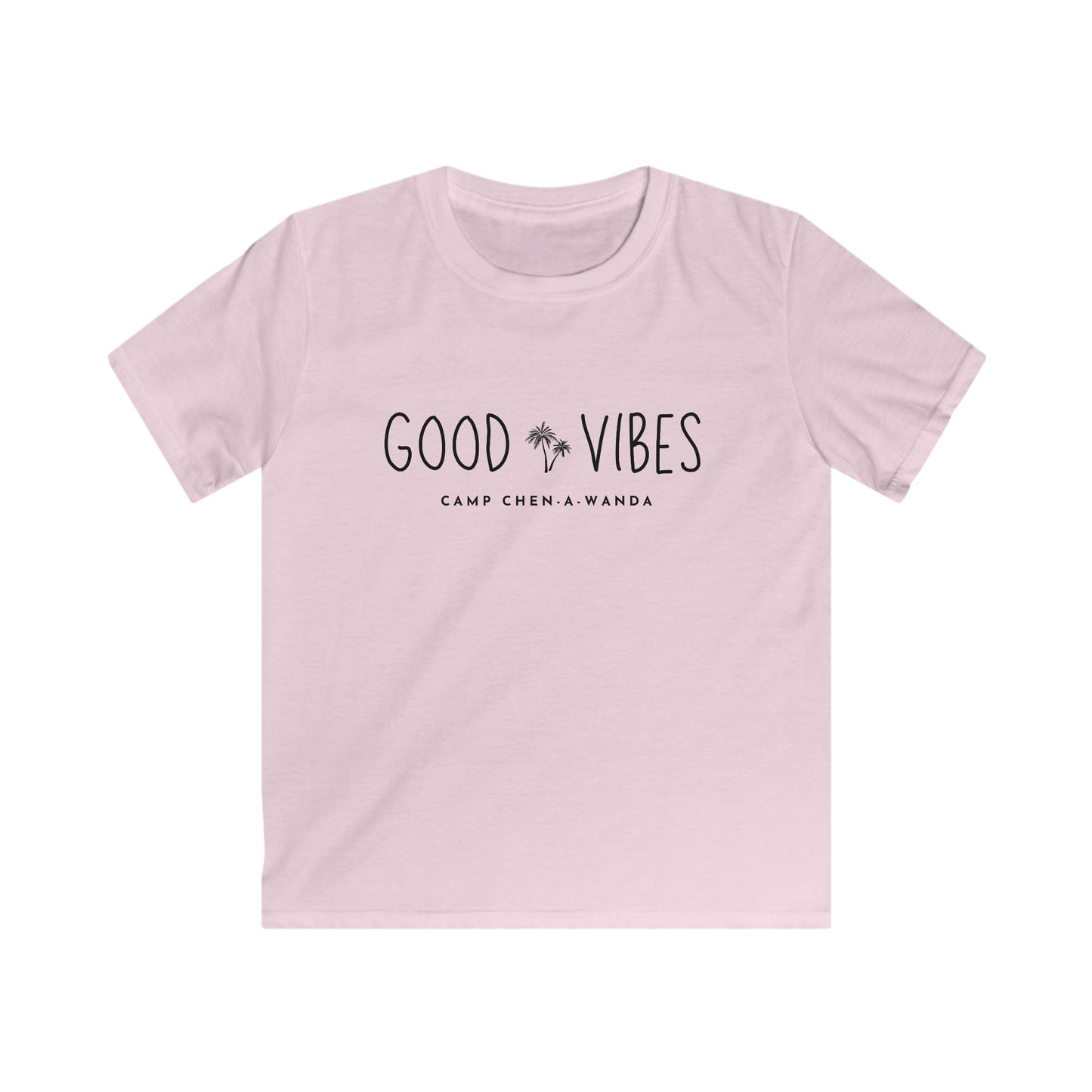 Good Vibes Simple Palm Custom School Kids Tee, Personalized Team Shirt, Kids T-Shirt, Children's Top, Youth Clothing, Customizable Tee, Cute