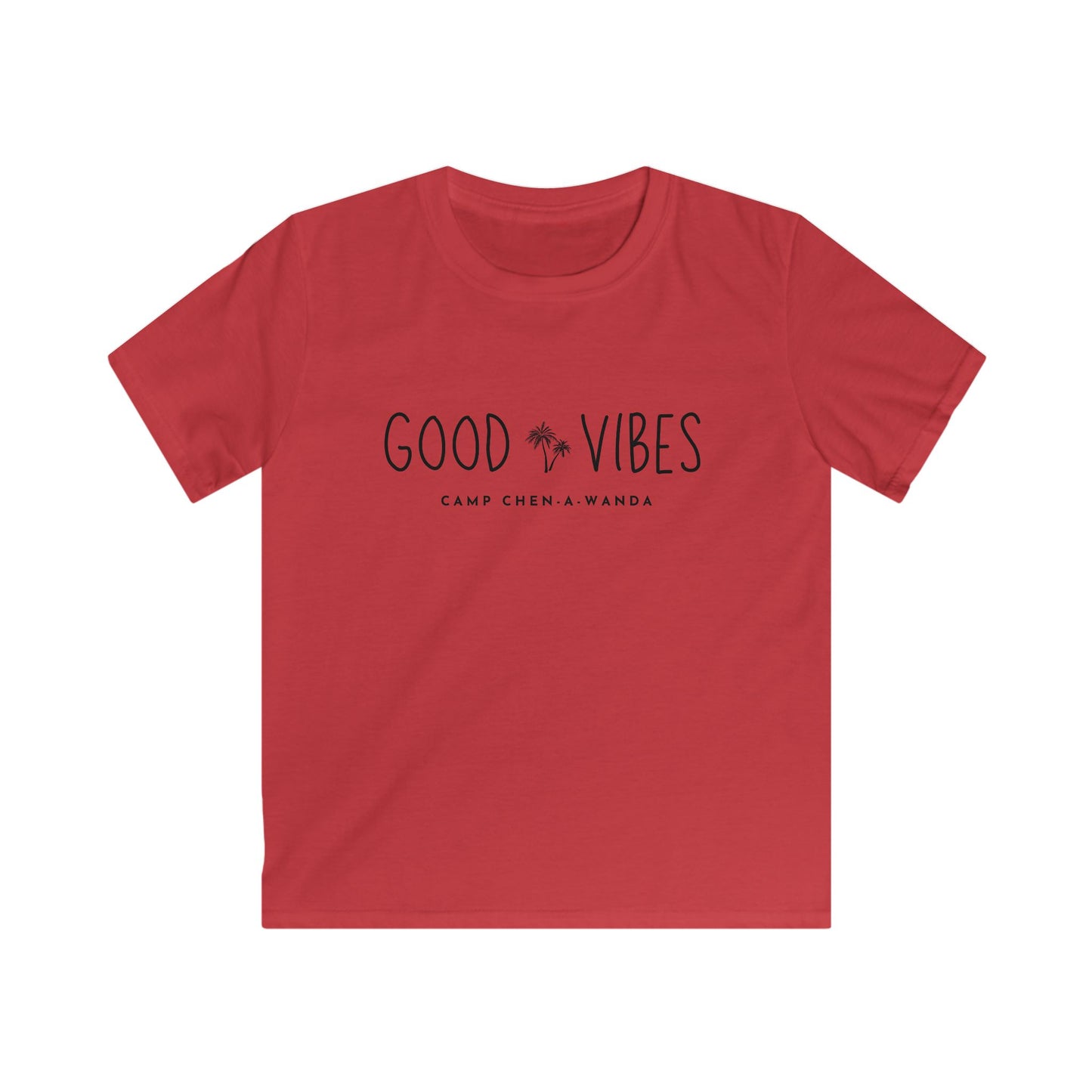 Good Vibes Simple Palm Custom School Kids Tee, Personalized Team Shirt, Kids T-Shirt, Children's Top, Youth Clothing, Customizable Tee, Cute