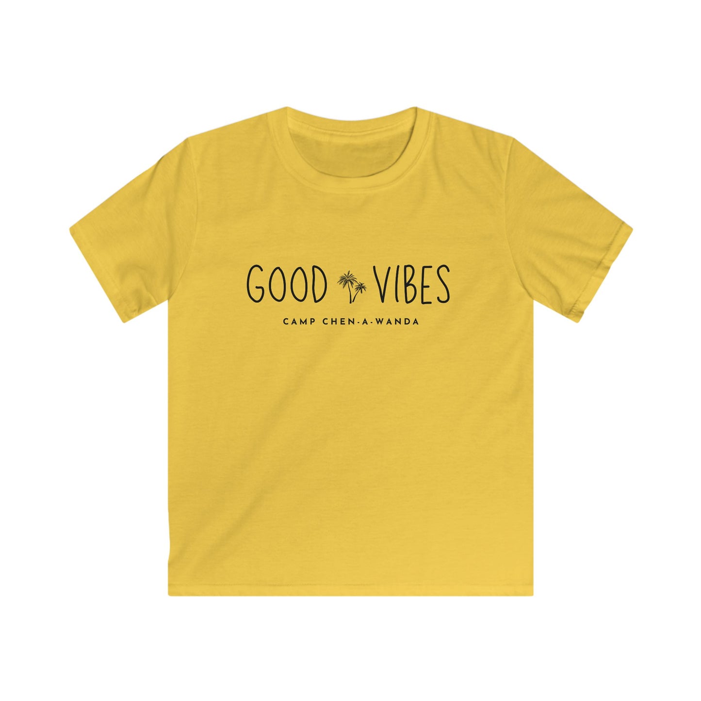 Good Vibes Simple Palm Custom School Kids Tee, Personalized Team Shirt, Kids T-Shirt, Children's Top, Youth Clothing, Customizable Tee, Cute
