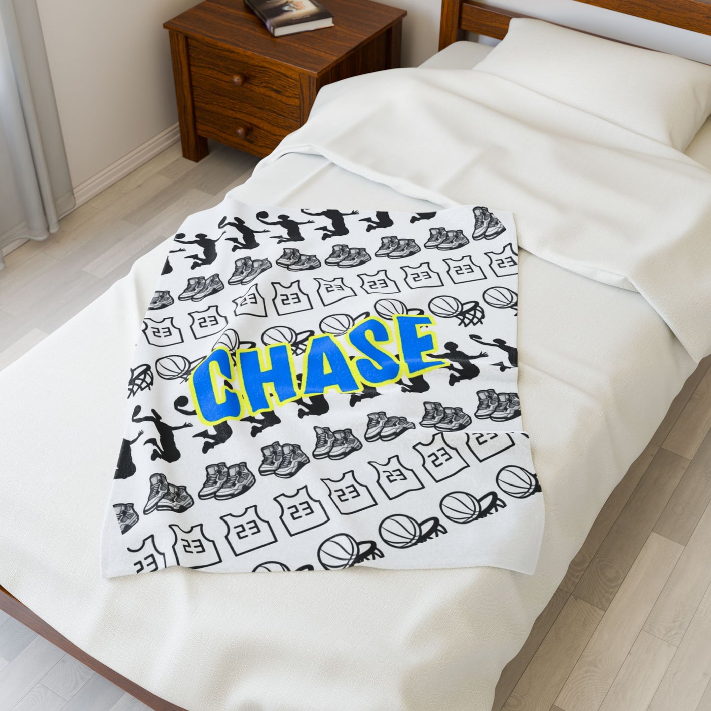 Basketball Plush Blanket - Personalized - 3 Sizes