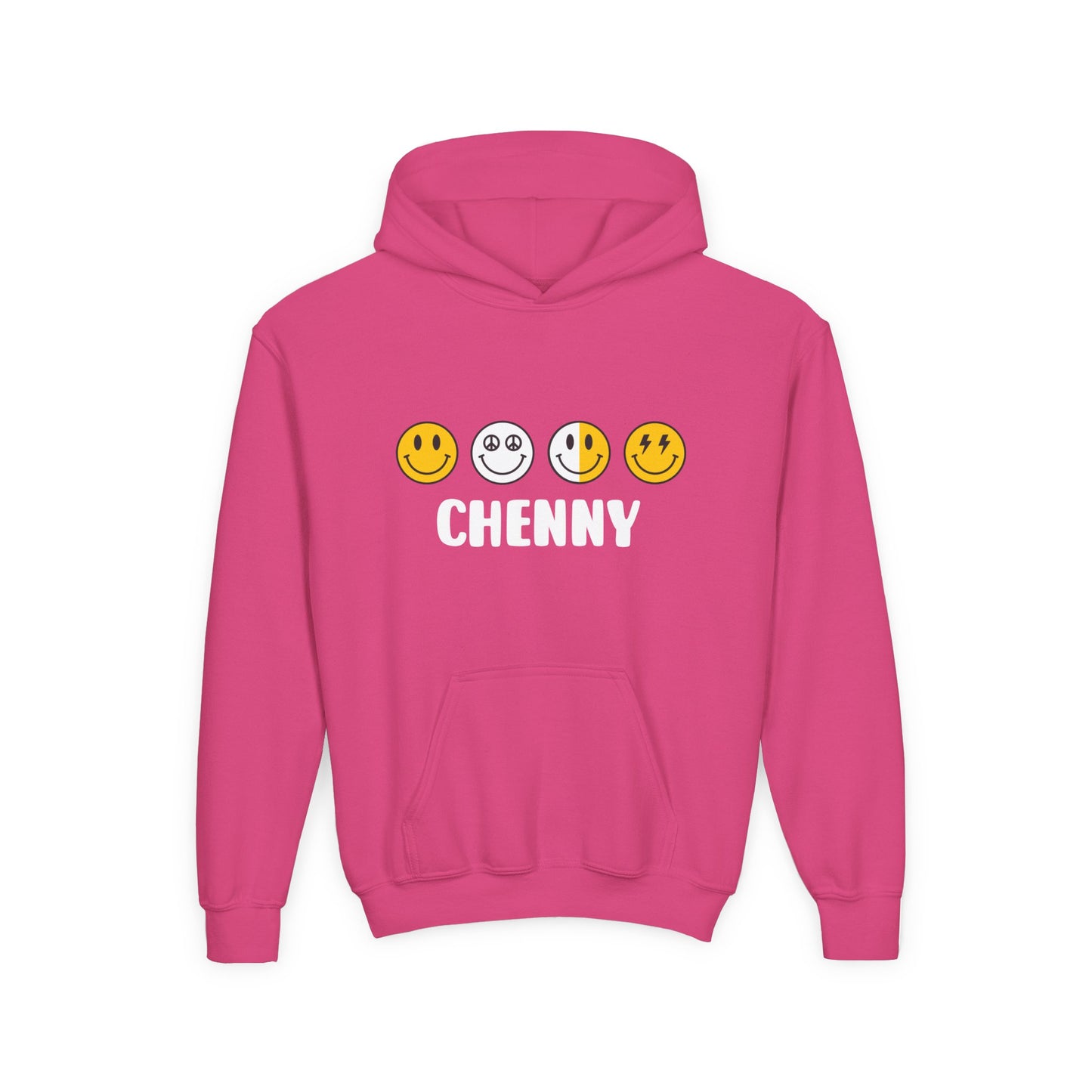 Custom Emoji Line Youth Hooded Sweatshirt