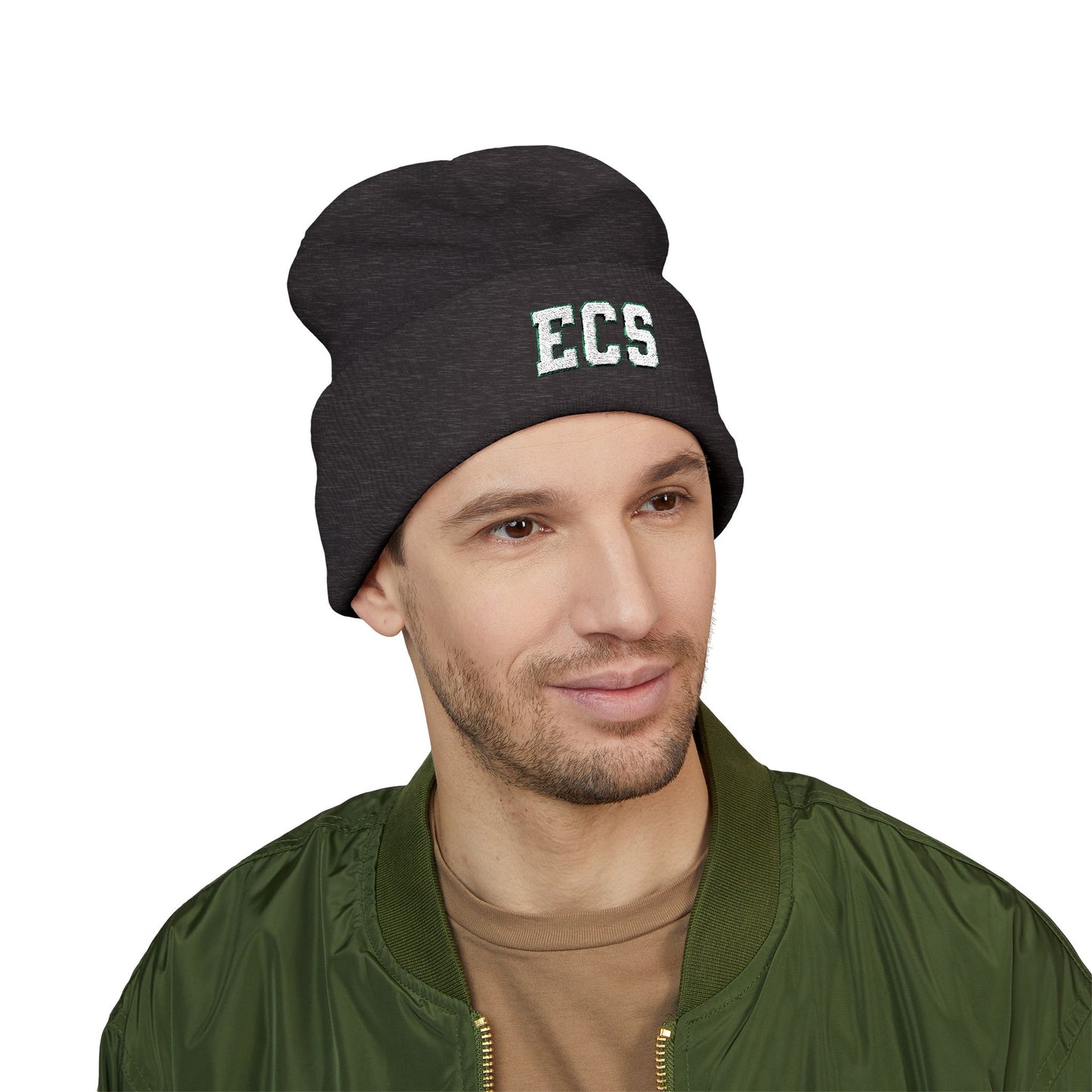 ECS Embroidered Classic Cuffed Beanie