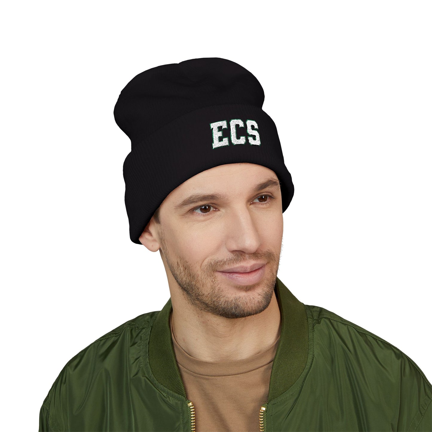 ECS Embroidered Classic Cuffed Beanie