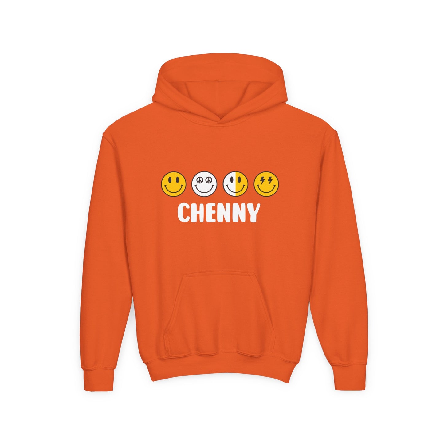 Custom Emoji Line Youth Hooded Sweatshirt