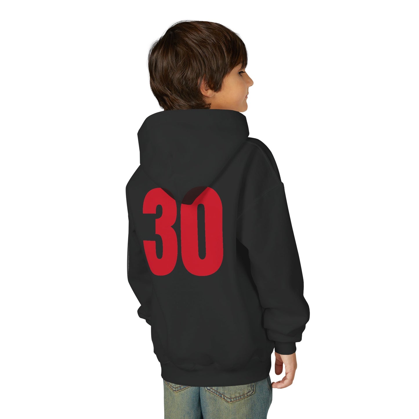 Custom Team Logo Rainbow Drip Youth Hoodie