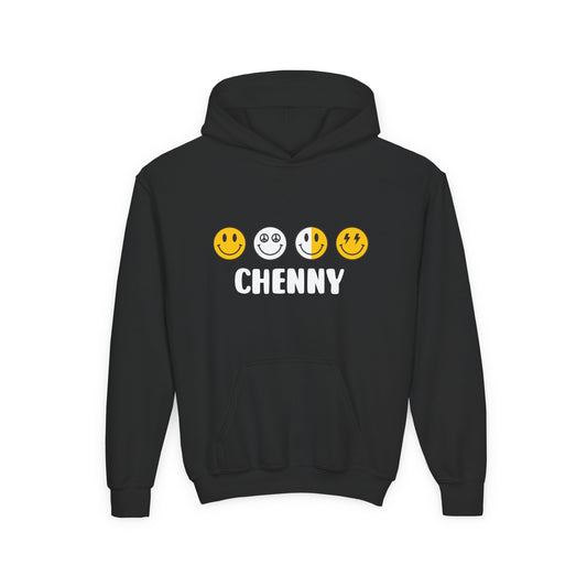 Custom Emoji Line Youth Hooded Sweatshirt