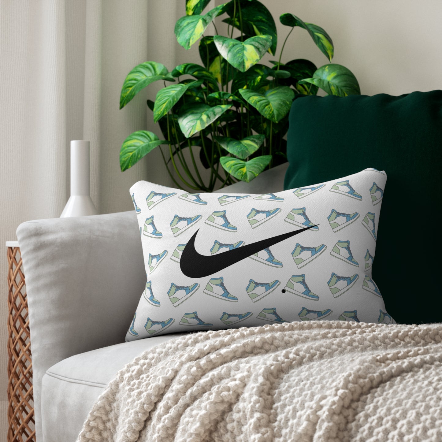 Sneaker Pattern Lumbar Pillow