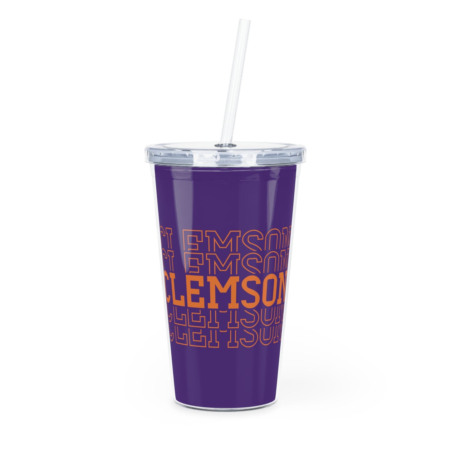 Custom Plastic Tumbler with Straw - Ideal for Students and Fans, College Game Day, Tailgating, Gifts for Graduates, Drinkware