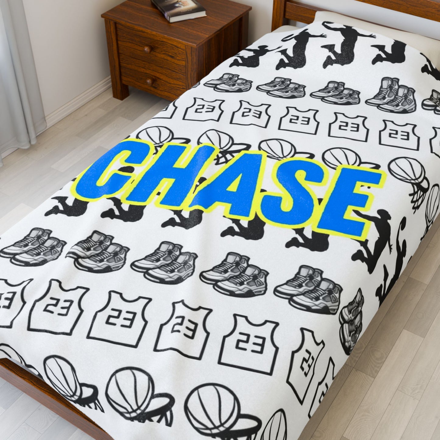 Basketball Plush Blanket - Personalized - 3 Sizes