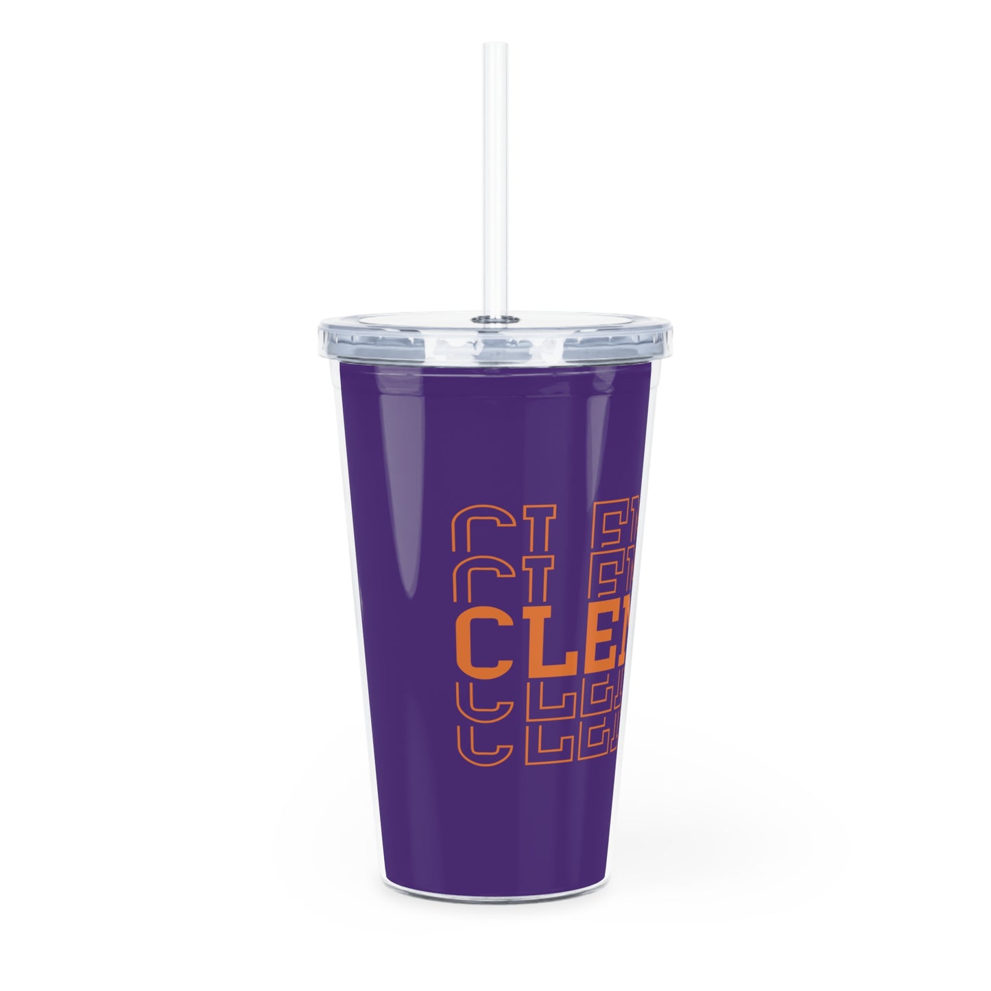 Custom Plastic Tumbler with Straw - Ideal for Students and Fans, College Game Day, Tailgating, Gifts for Graduates, Drinkware