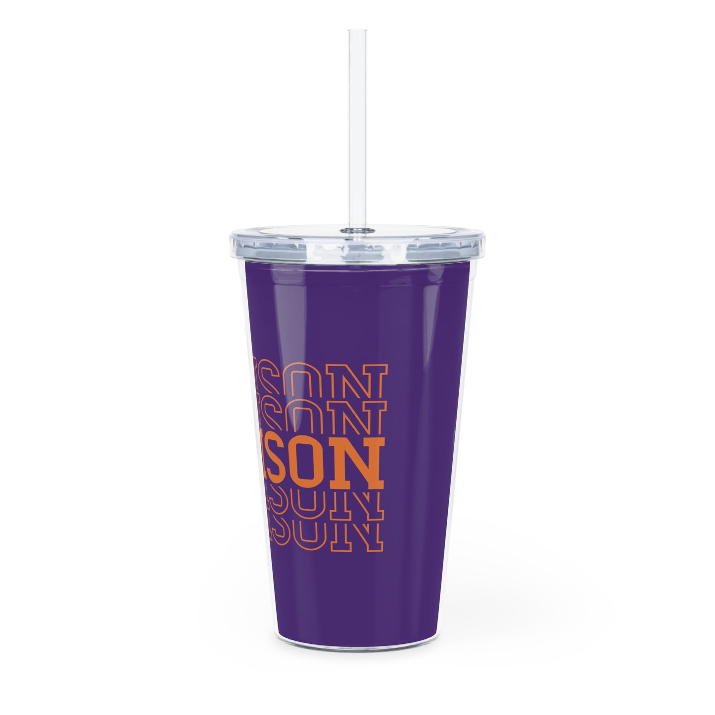 Custom Plastic Tumbler with Straw - Ideal for Students and Fans, College Game Day, Tailgating, Gifts for Graduates, Drinkware