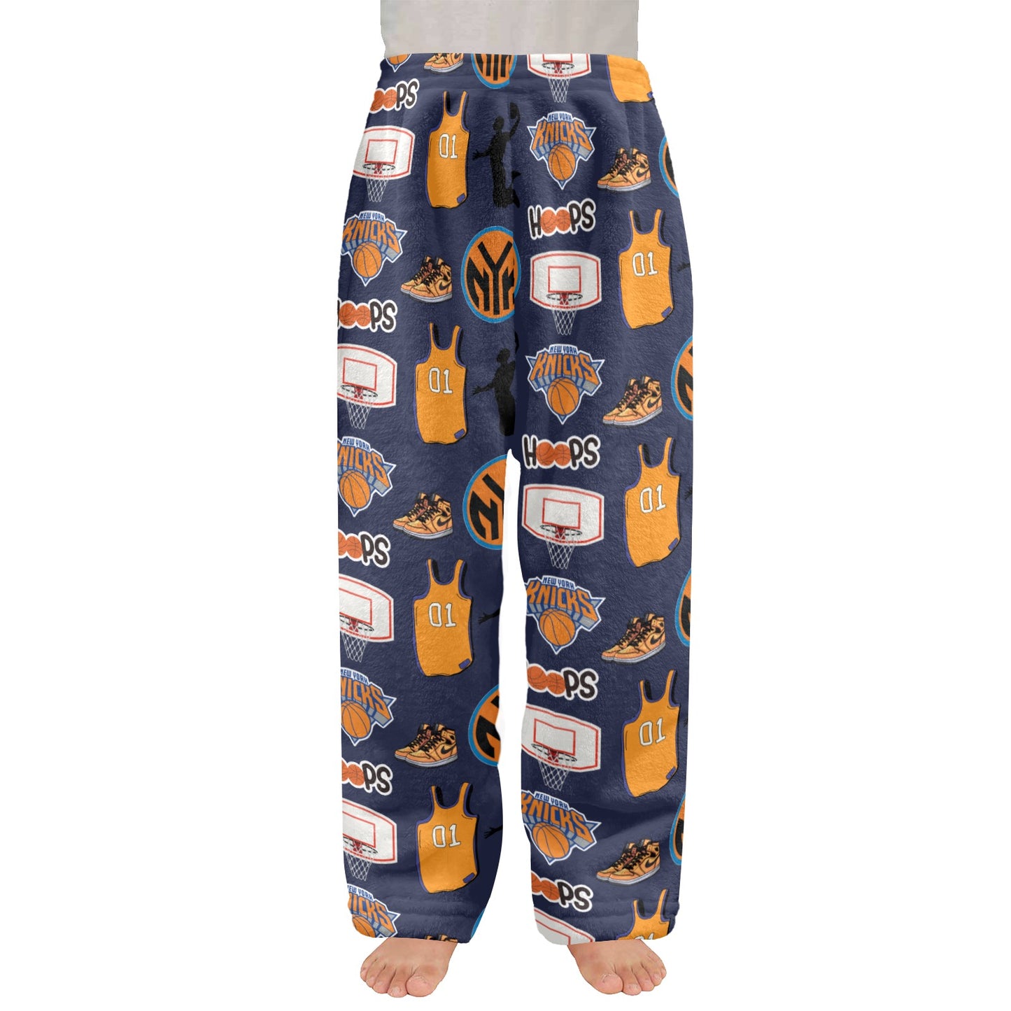 New York Basketball Pajama Pants for Kids | Knicks Inspired Fleece Lounge Pants