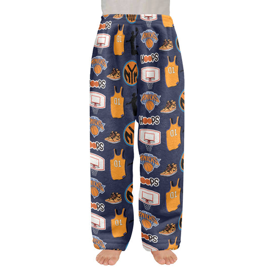 New York Basketball Pajama Pants for Kids | Knicks Inspired Fleece Lounge Pants