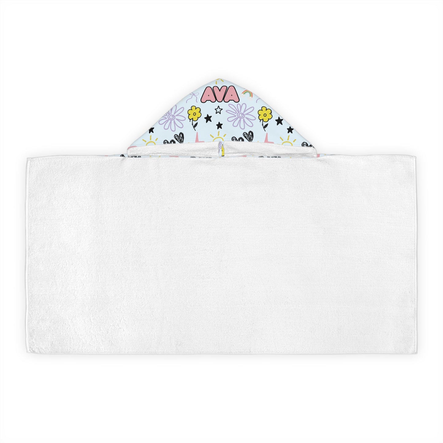 Kids Hooded Towel with Custom Name - Personalized Beach or Bath Towel