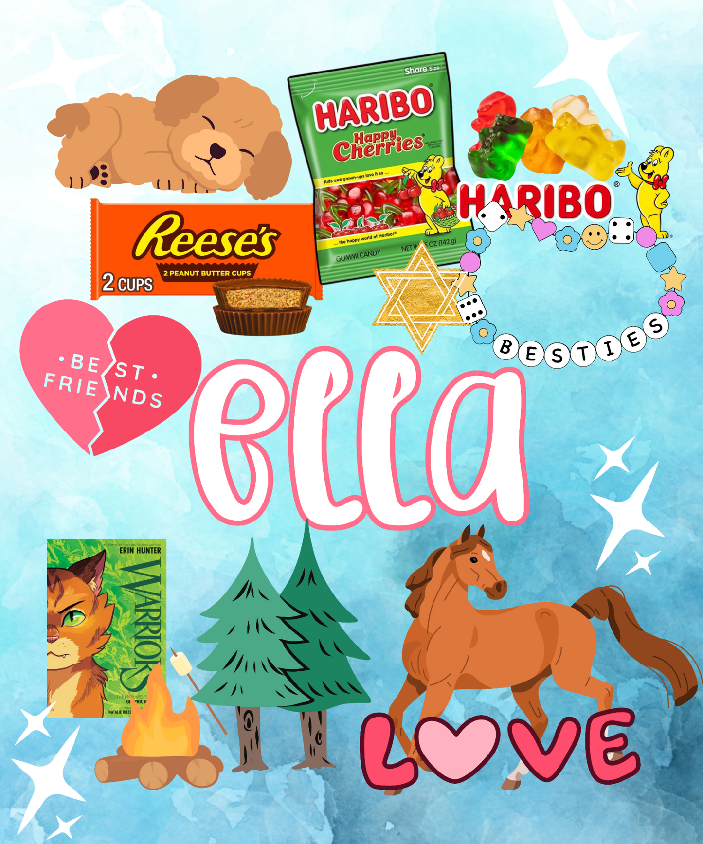 Favorite Things Personalized Blanket – Custom Collage with Photos, Hobbies, and Name