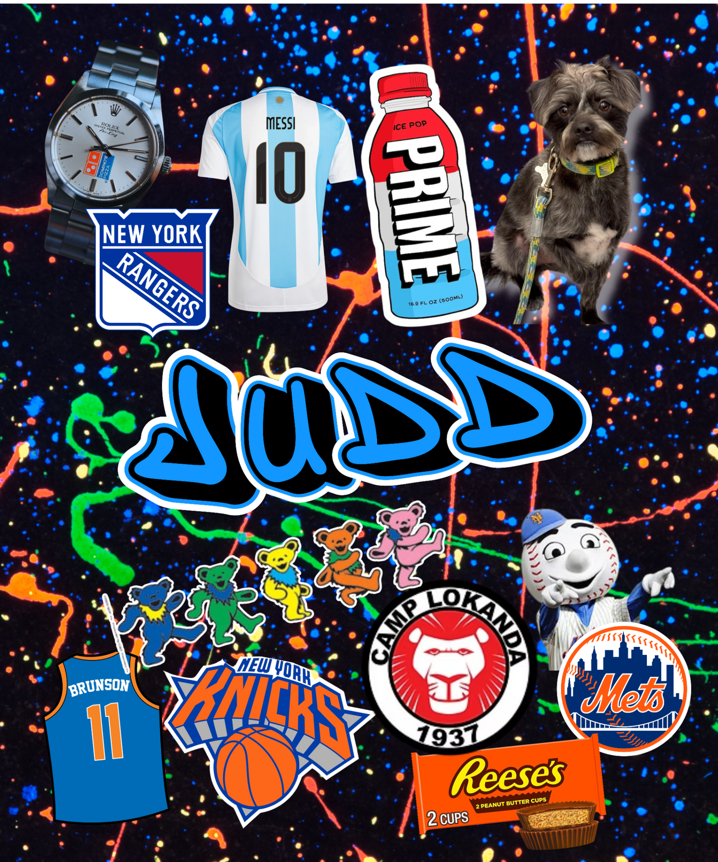 Favorite Things Personalized Blanket – Custom Collage with Photos, Hobbies, and Name