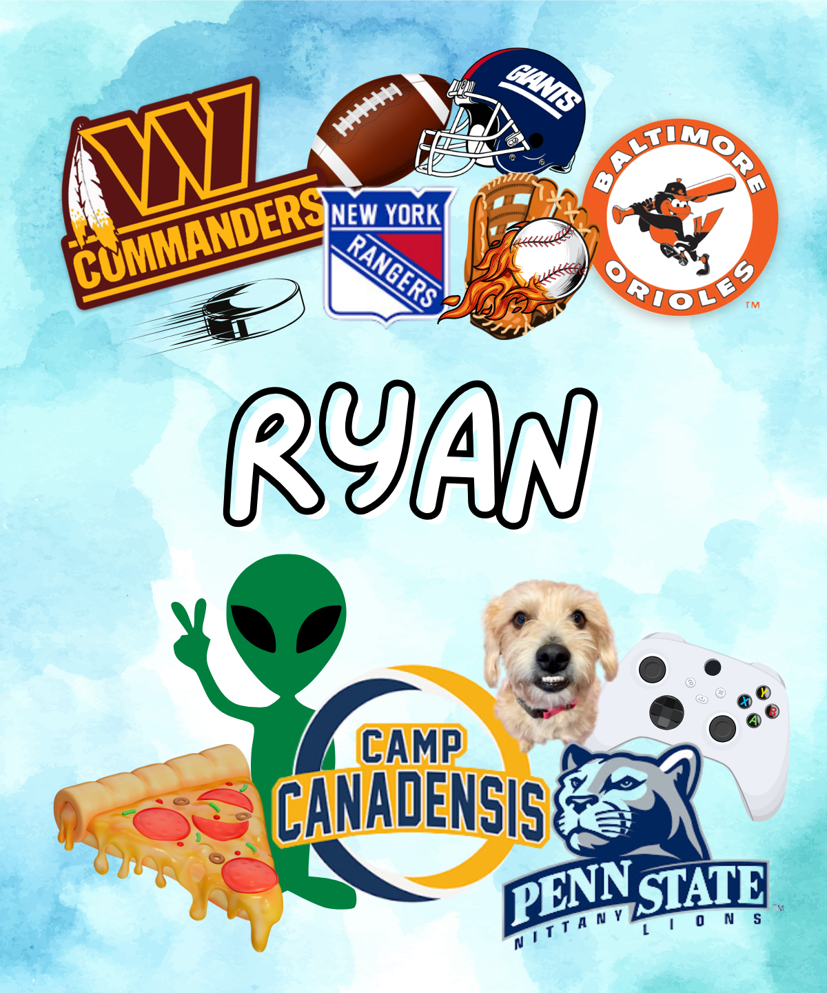 Favorite Things Personalized Blanket – Custom Collage with Photos, Hobbies, and Name